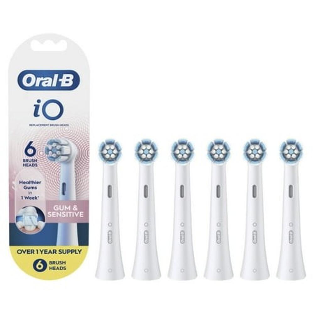 Oral-B IO Gum & Sensitive Replacement Heads White- 6 Count
